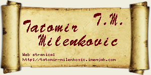 Tatomir Milenković vizit kartica